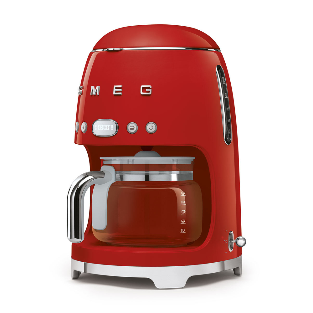 Капельная кофеварка красная стиль 50-х Smeg DCF02RDEU фото