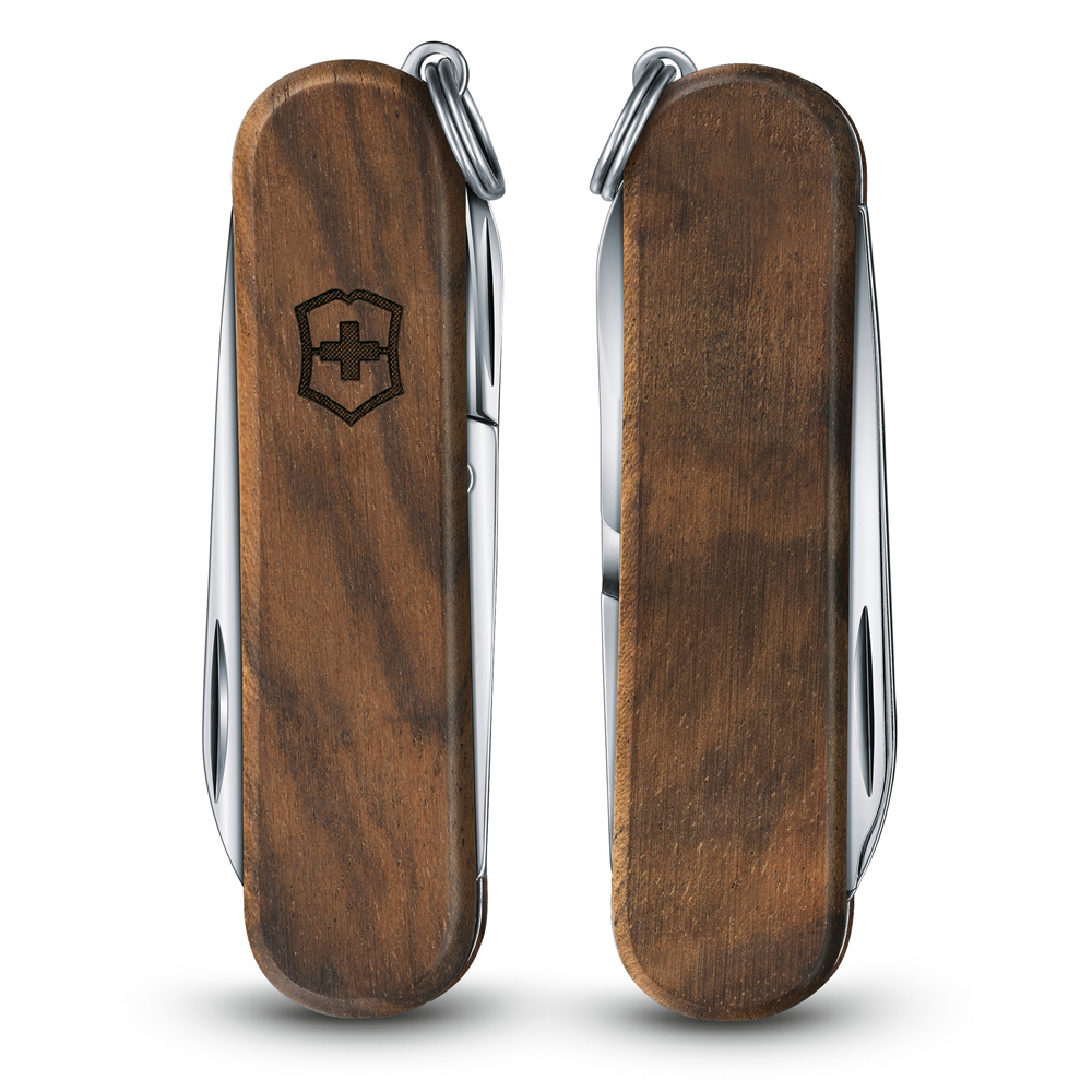 Нож-брелок Victorinox Classic SD, 58 мм, 5 функций, рукоять из орехового дерева