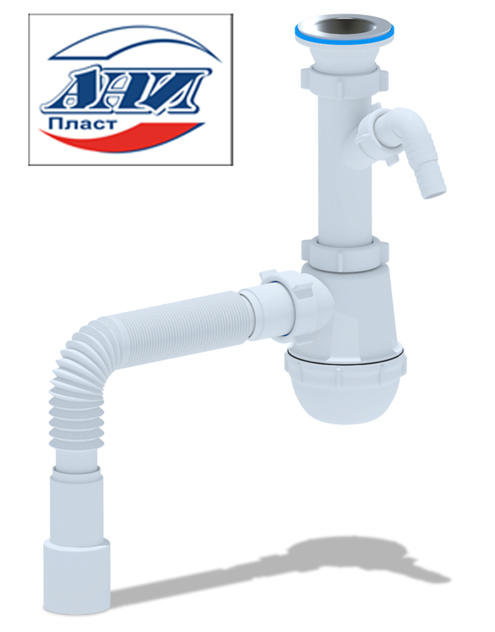 АНИ ГРОТ  А1015  Сифон 1 1/2 х 40 с НОС. с гоф (25/1шт)