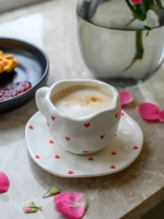 Керамическая кружка с блюдцем чайная пара