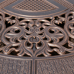 Обеденный комплект из литого алюминия стол Сандаловое дерево(118см)