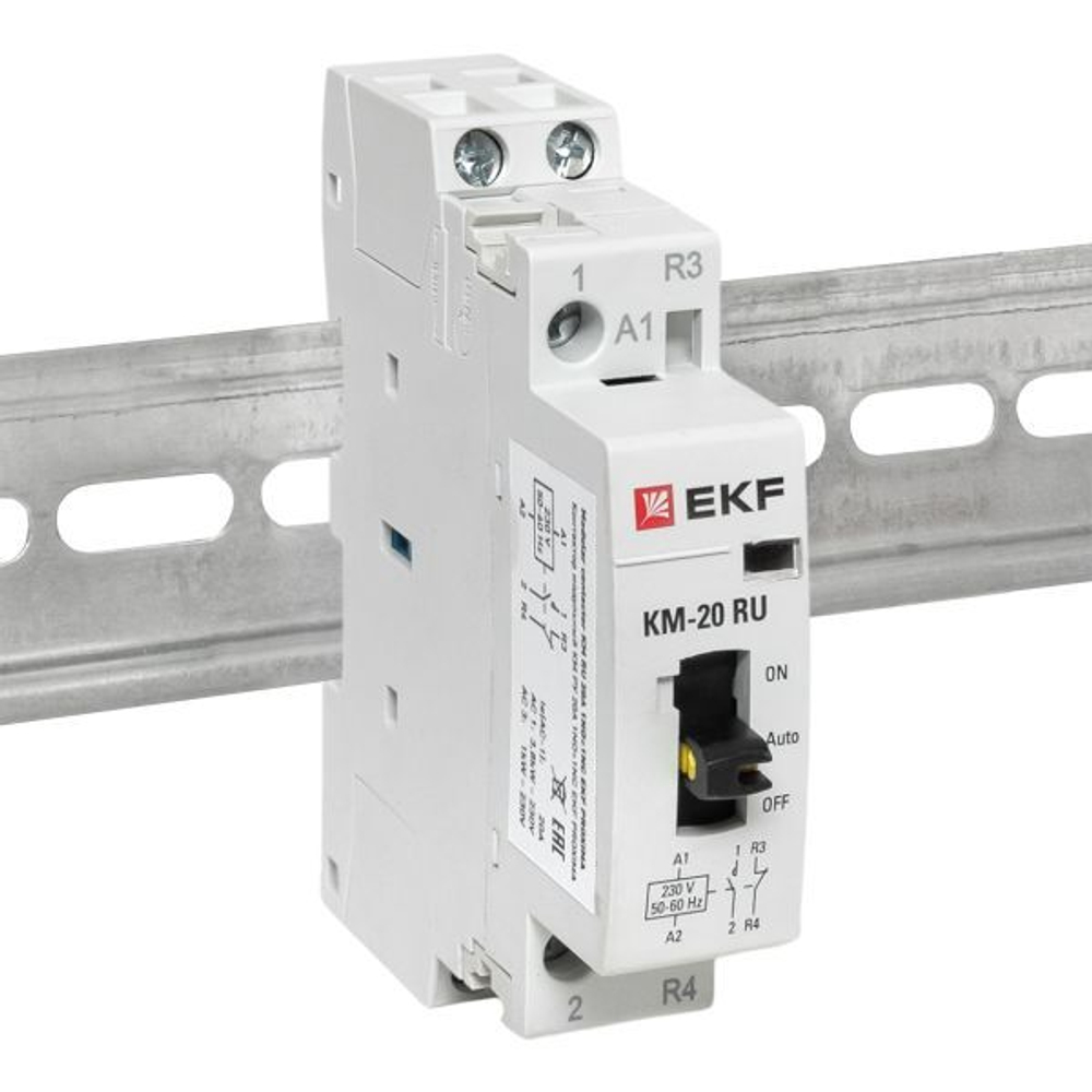 Контактор модульный КМ РУ 20А 1NO+1NC (1 мод,) EKF PROxima