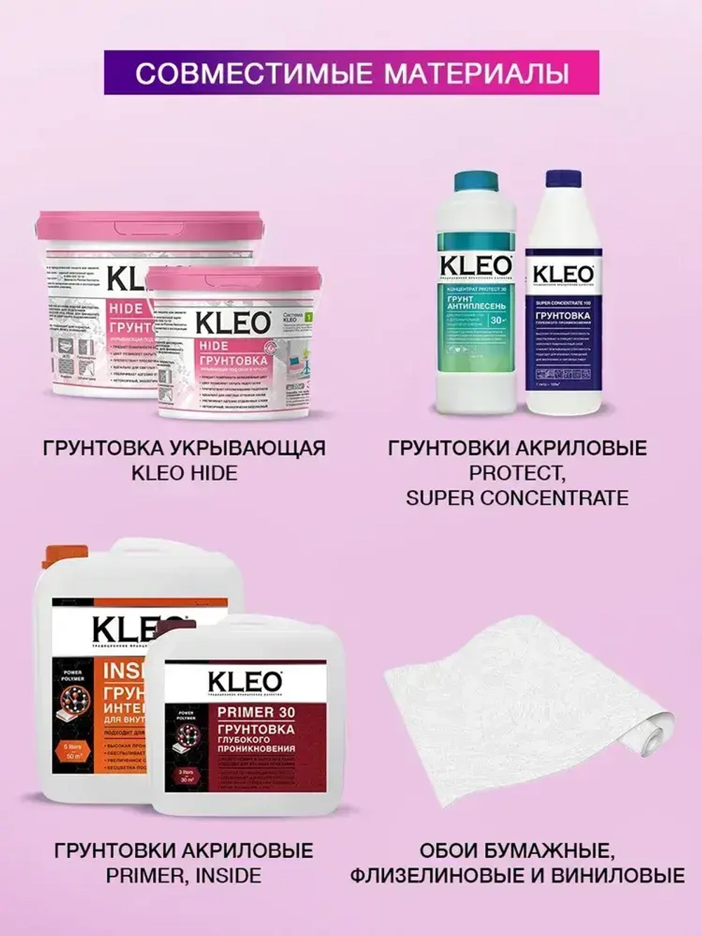 Клей для стыков обоев KLEO STRONG для всех видов обоев, готовый к применению 80 гр.