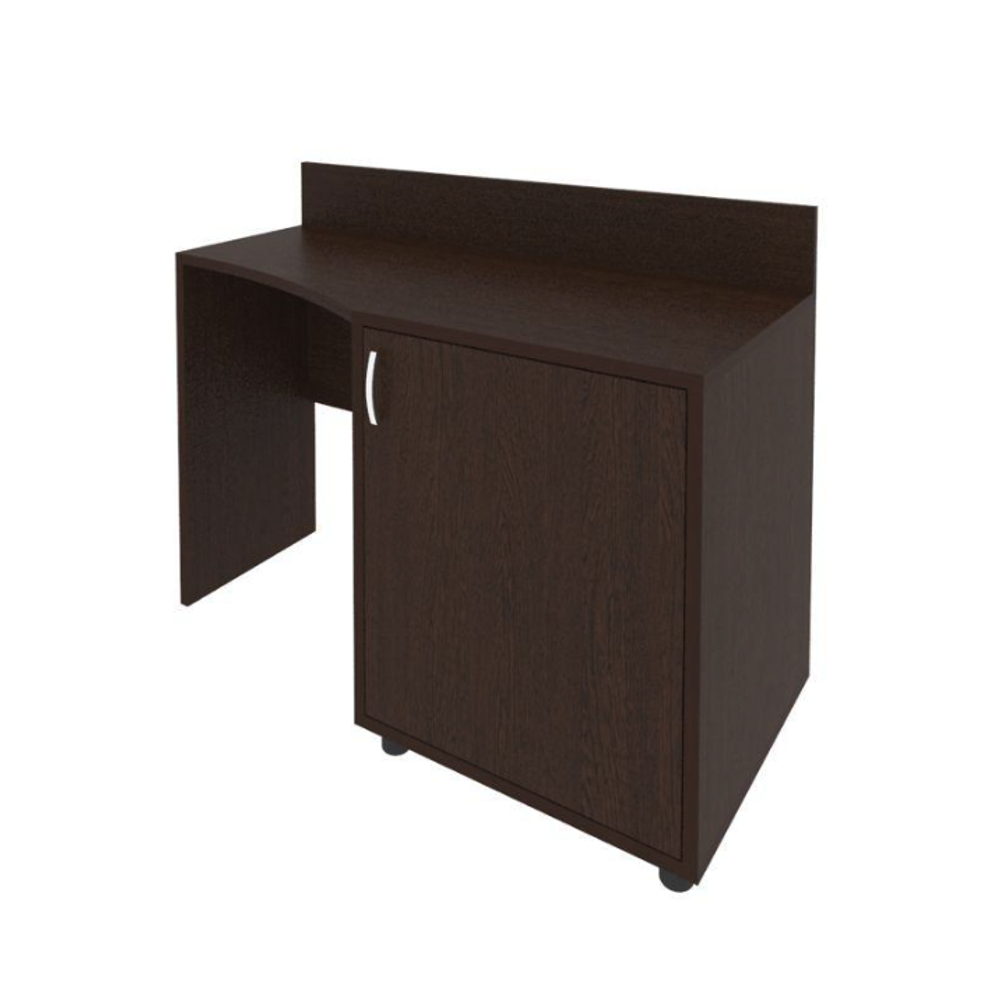 Стол узкий с 2-мя тумбами и бортиком Light С-СТУ-120