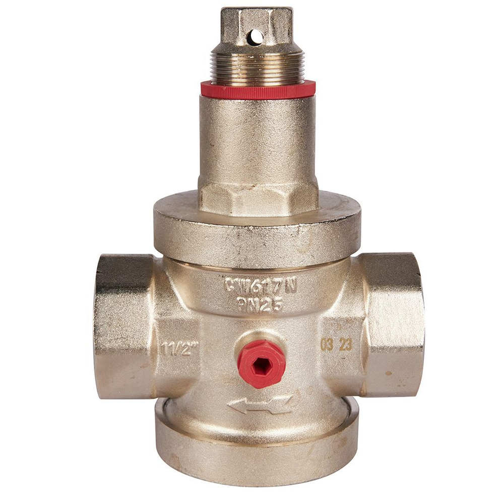 ROMMER Редуктор давления PN25 1 1/2" (с выходом под манометр 1/4")