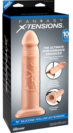 Полый поясной фаллоимитатор Silicone Hollow Extension - 25 см.
