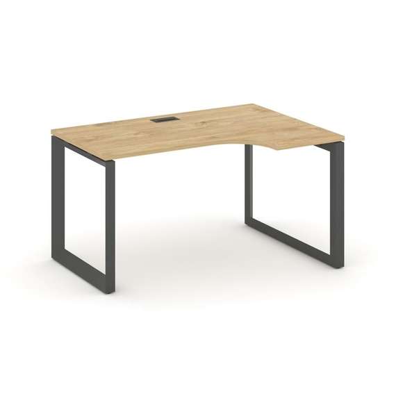 Style Project Стол рабочий эргономичный SN-59O.SPA-011(R) Тиквуд Светлый/Металл Антрацит/Черный Загл