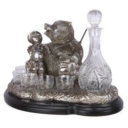 Набор питейный На привале Охотник и Медведь
