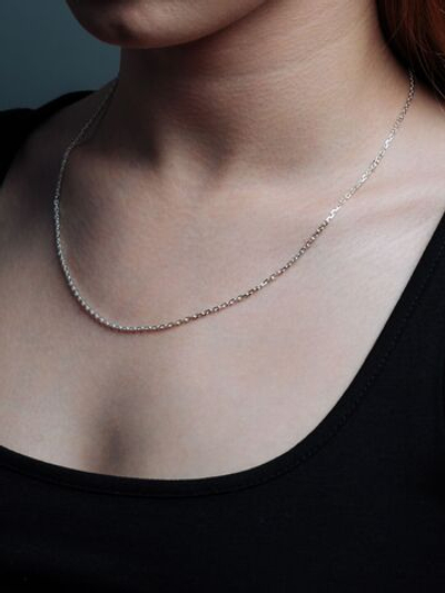 Silver Moon Цепочка Якорь граненный серебряная с серебрением, ширина 2 мм