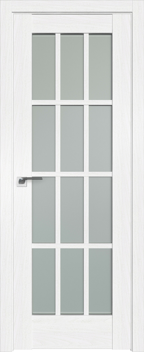 [ТОВАРА НЕТ В НАЛИЧИИ] Дверь межкомнатная Профиль Дорс 102 X, цвет белый орех пекан, экошпон, стекло матовое