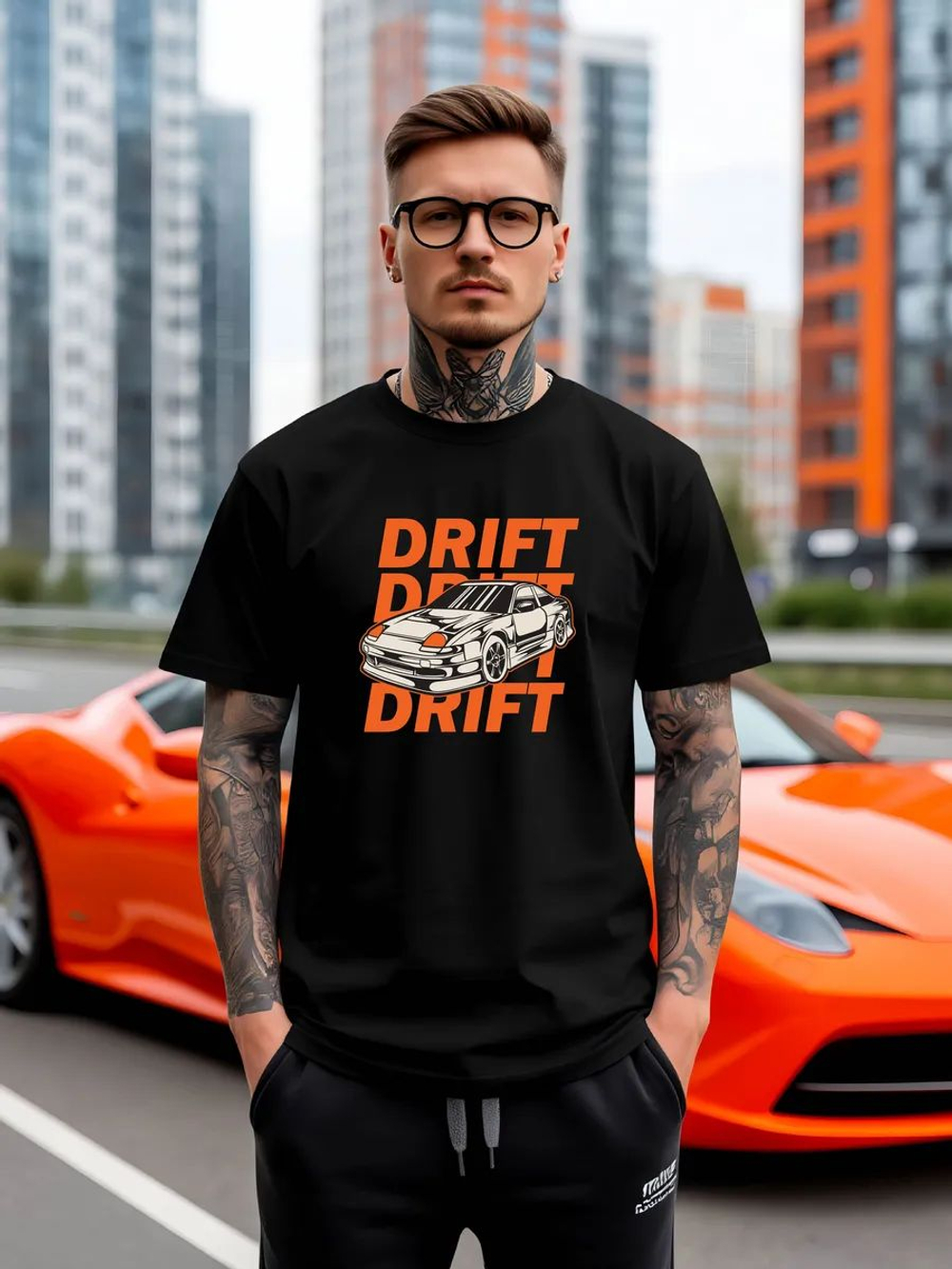 Футболка мужская y2k с принтом машиной