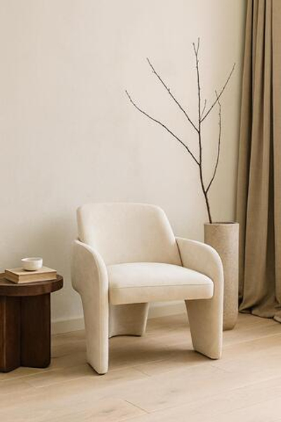 Кресло CUBE AT5139-09 Св. бежевый, ткань/каркас металл в тканевой обивке AT5139-09 ®DISAUR