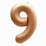 К Шар 40 Цифра 9 цвет «Карамель» (БГ-60)