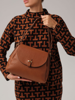 Кожаная сумка Deboro 30737 фундук