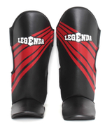 Щитки шингарды Legenda черные/красные
