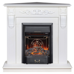 Каминокомплект Real Flame Dominica Corner WT с очагом Majestic Lux Black (угловой) (без пульта)