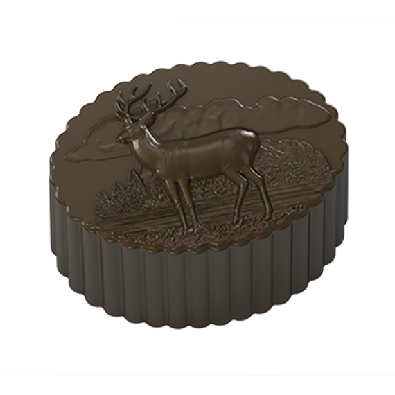 842-у | Форма для шоколадных конфет "Ретро олень" (275*175мм)