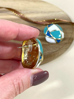 Серьги пусеты объемные