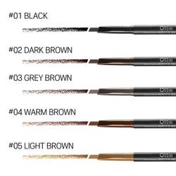 Стойкий авто-карандаш для бровей с щеточкой Ottie Natural Drawing Auto Eye Brow Pencil 02