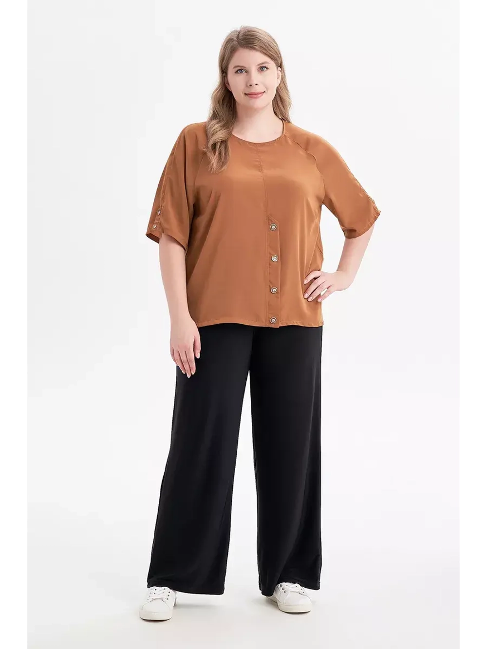 Брюки масло широкие