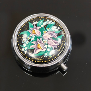 Сувенирный контейнер для хранения мелочей с ручной росписью Палех "Ландыши"