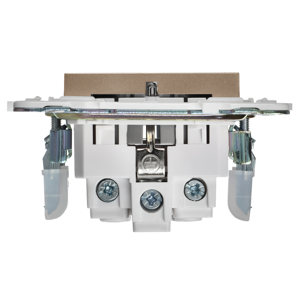 SKANDY Розетка с заземлением с защитными шторками 16А SK-R04Sa песочный IEK