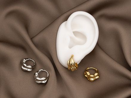 Серьги-Кольца "Абстракция", 17мм