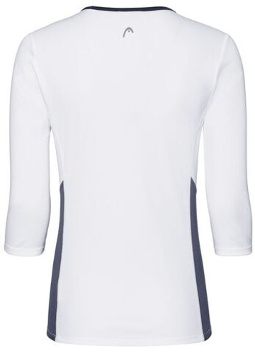 Женская теннисная футболка с длинным рукавом Head Club Tech 3/4 Shirt W - white/dark blue
