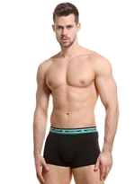 Трусы-боксеры с широкой резинкой в спортивном стиле (Размер: XL) (Цвет: зеленый)