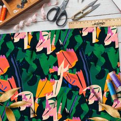 Ткань блэкаут «дикие джунгли» клод моне