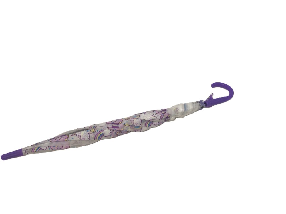 Зонт детский с рисунком Единорожки фиолетовый