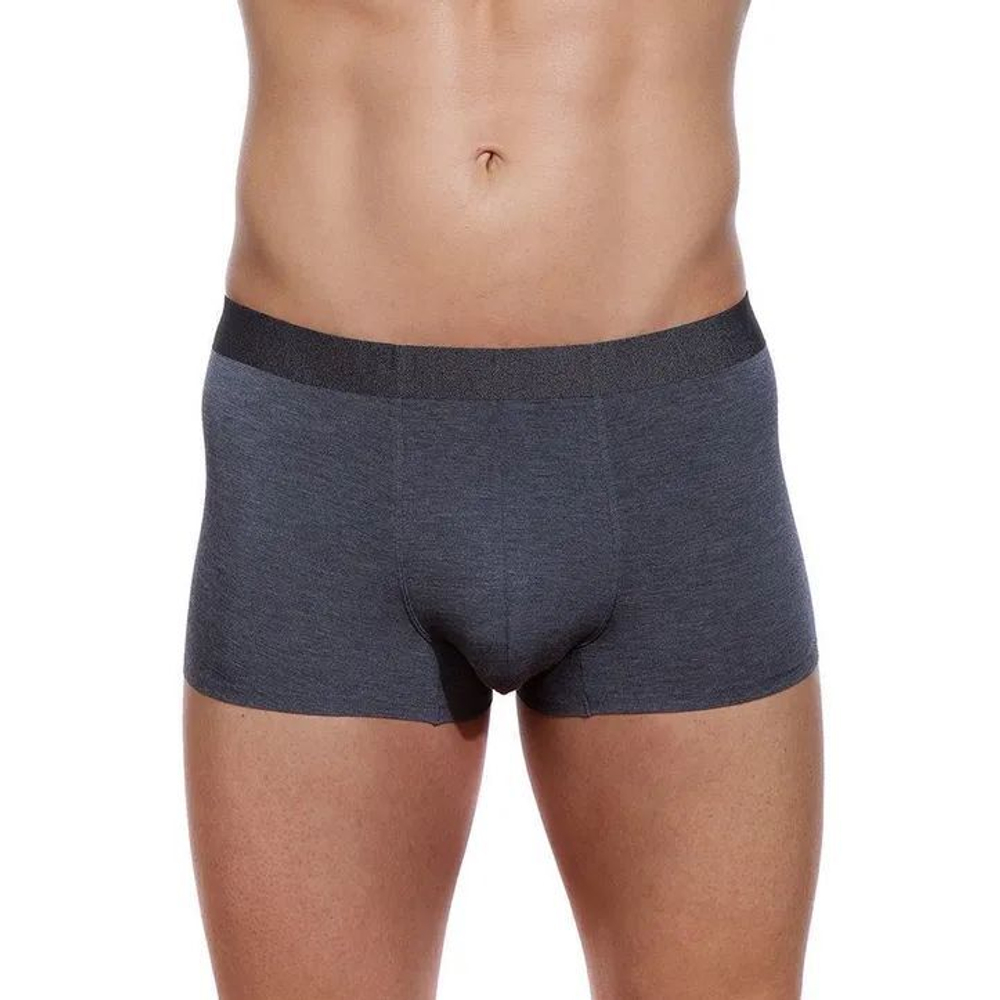 Классические боксеры из меланжевого полотна (Размер: L) (Цвет: темно-серый)