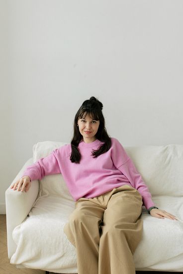 Джемпер Л.Т., 100% шерсть ягнёнка, цвет крокус.