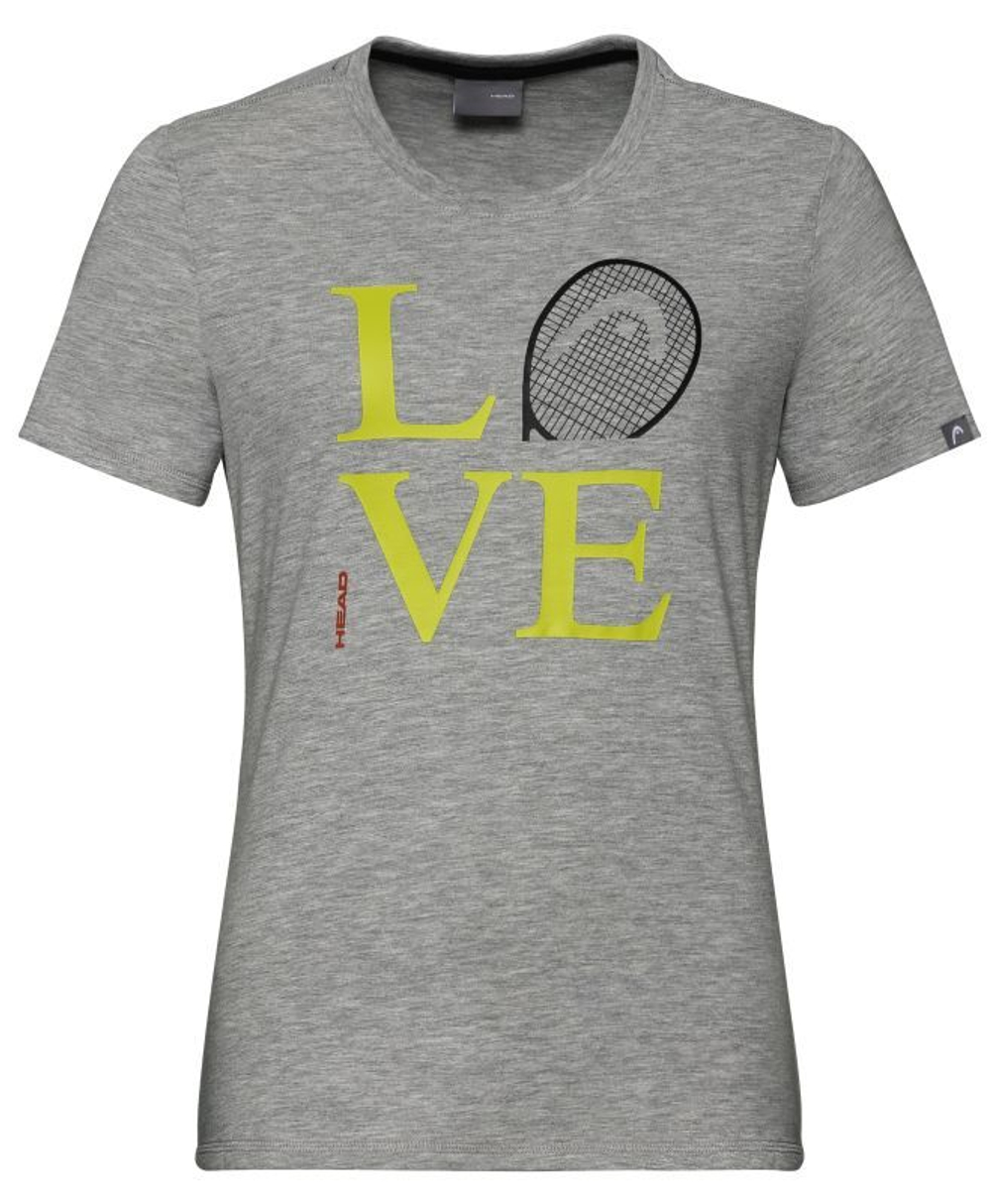Женская теннисная футболка Head Love T-Shirt W - grey