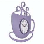 3432-007 Часы настенные чашка с дымком 31,5 х30,5 см, корпус сиренвый "Классика" Рубин