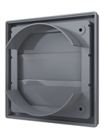 Выход стенной КФ фланец D125 жалюзи 150x150 ASA Gray ERA