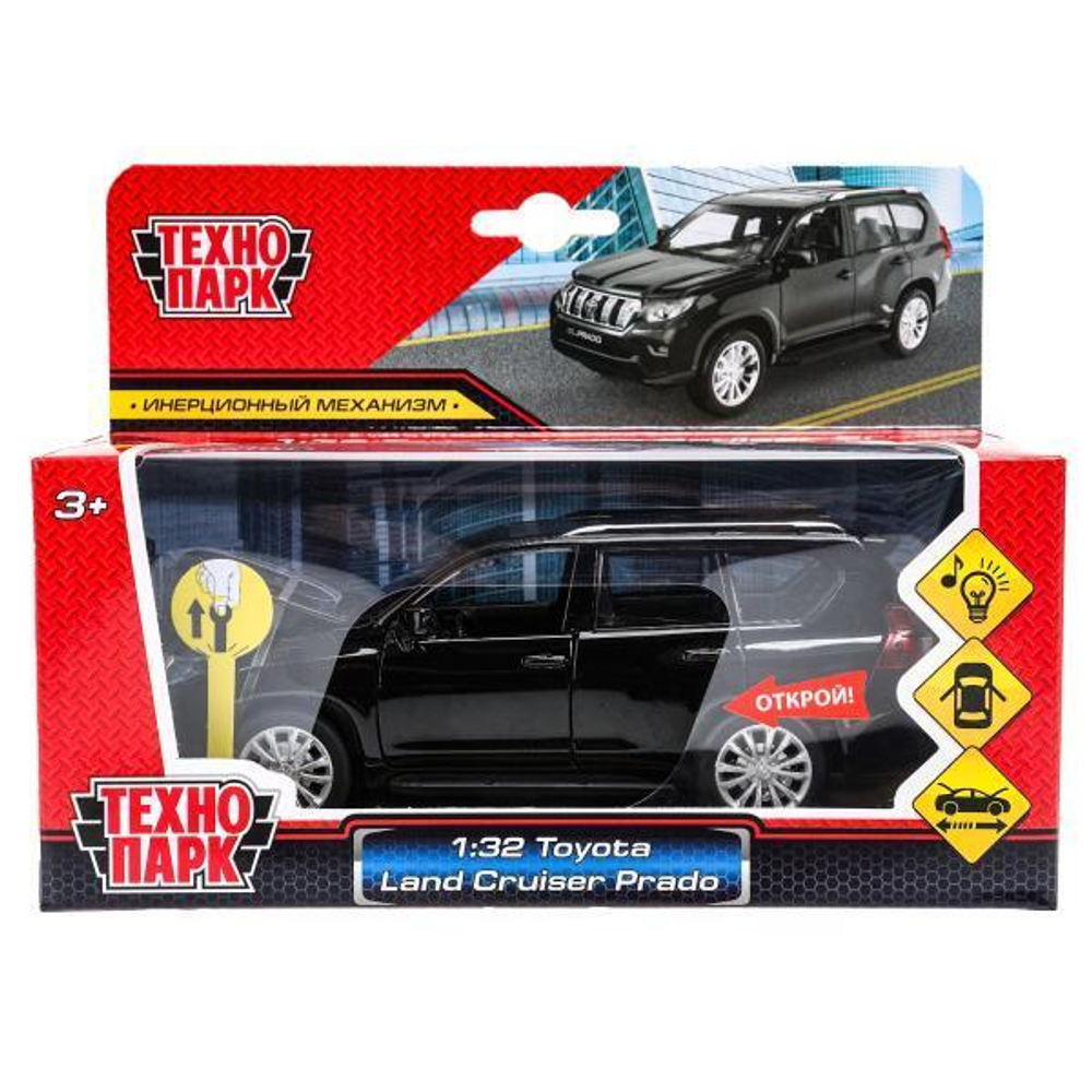 Модель ин. мет. "Toyota Land Cruiser Prado" свет-звук 15см, двери, коробка SB-68482BL (Технопарк)