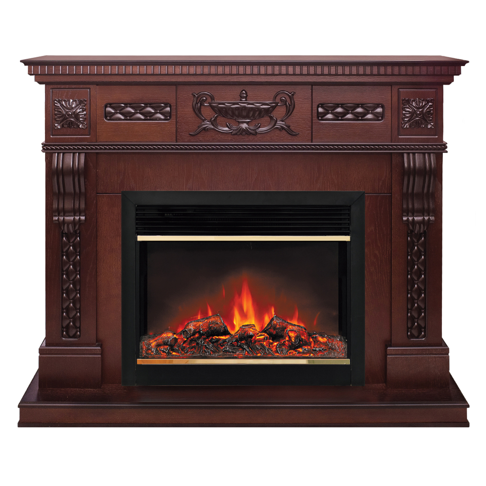 Каминокомплект Real Flame Corsica Lux 25,5/26 AO с очагом Moonblaze Deluxe Brass