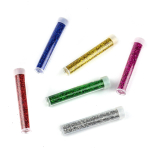 Блёстки для декора Alingar, 3 гр, 6 цветов х 2шт, "Ассорти" (син, крас, зол,роз,сереб,зелен), 12 штук, блистер, в тубусе