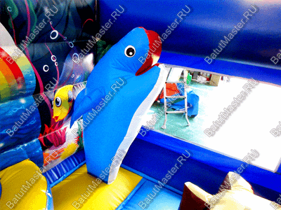 Надувной батут "Белый мишка" 7*5*2.7 м