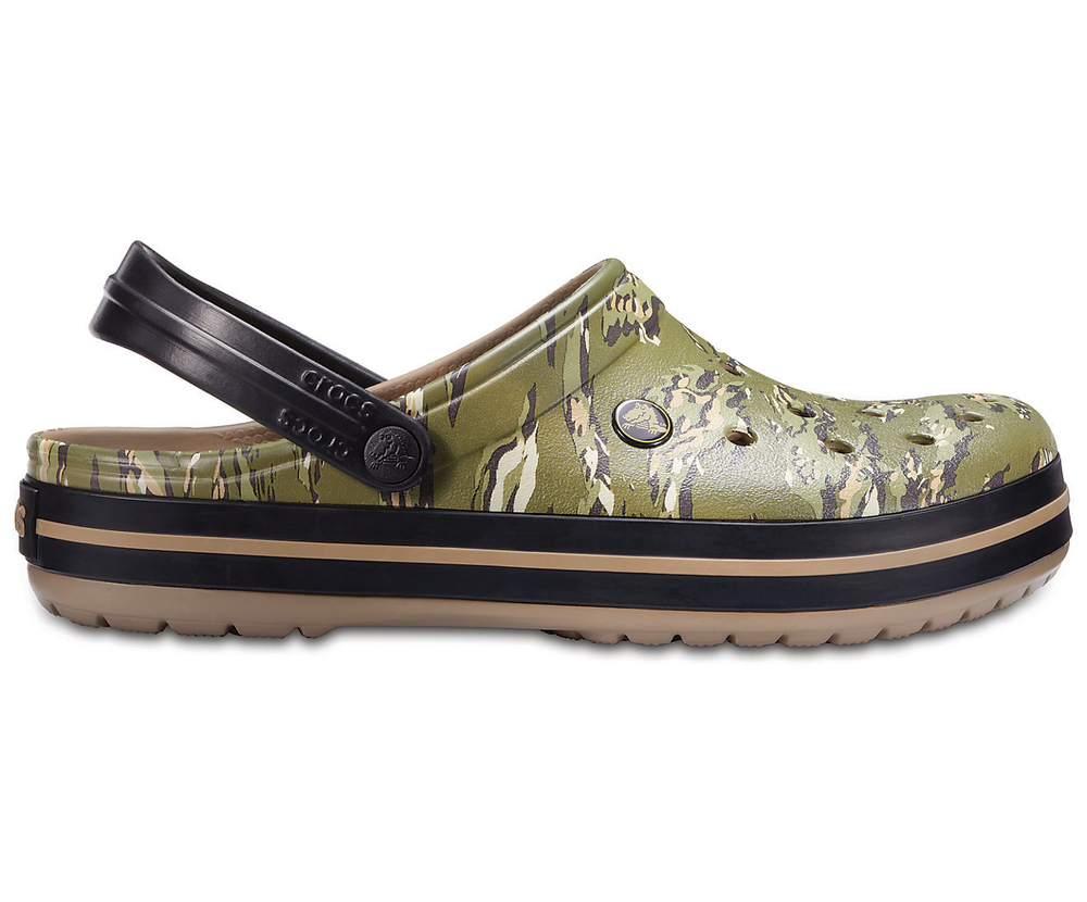 Сабо Crocs Crocband Graphic Clog Dark Camo Green