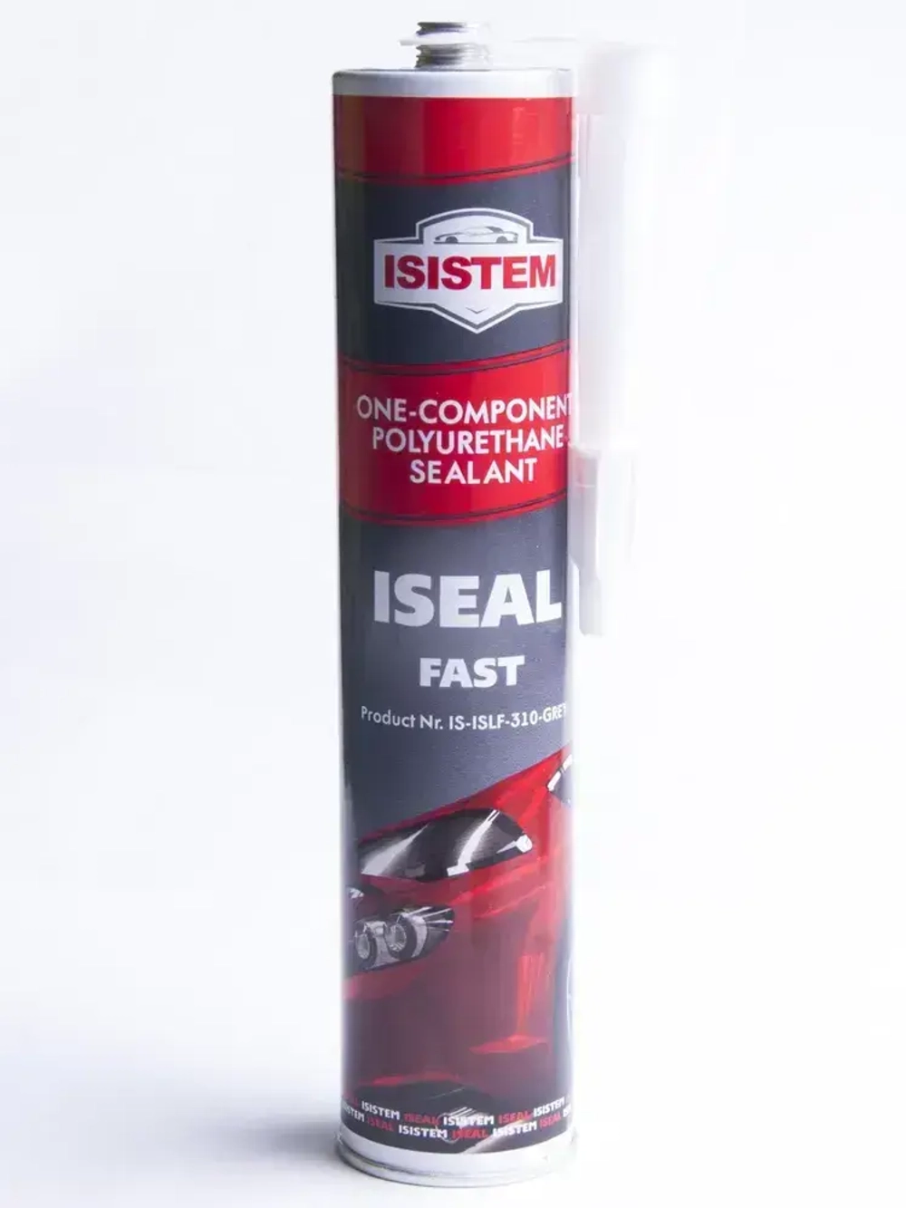 Герметик полиуретановый ISISTEM Iseal Fast, кузовной однокомпонентный, быстросохнущий, шовный, серый, уп. 310мл.