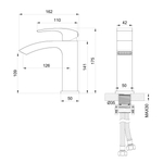 Смеситель для раковины WONZON & WOGHAND FIT, Брашированное золото (WW-88139009-BG)