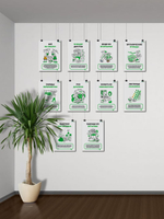 Плакаты Переработка мусора для оформления выставки, 40 штук