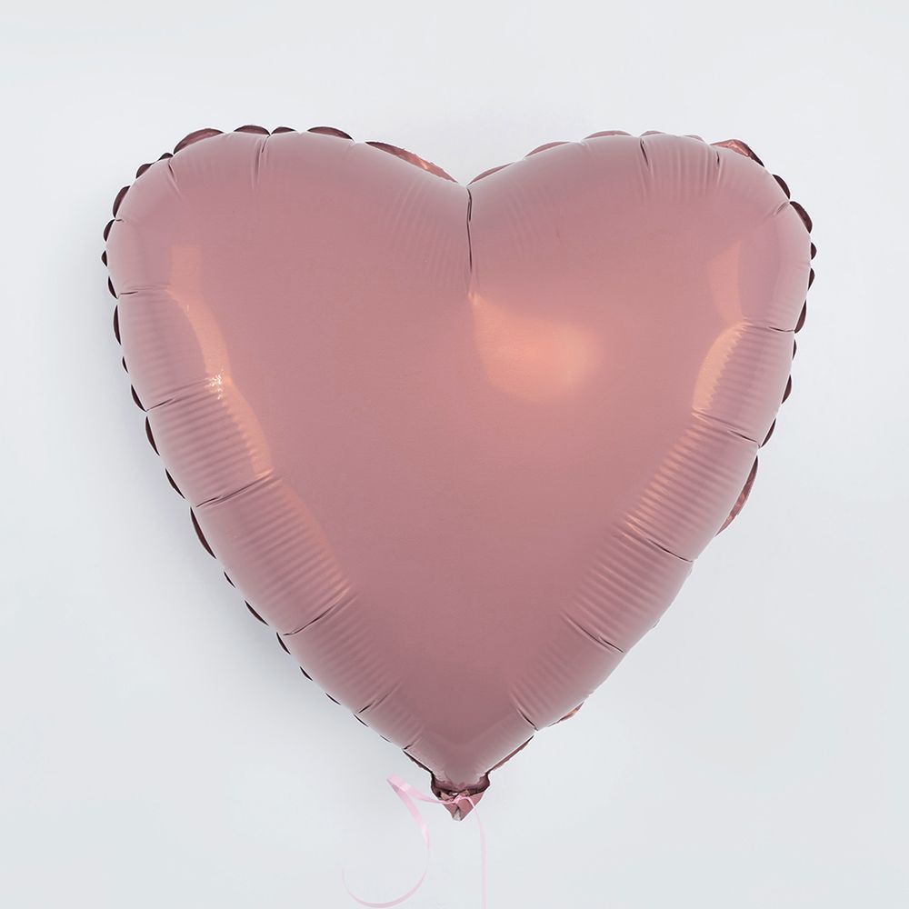 Ag Шар Сердце 19''/48 см, Пустынная роза, Бохо (БГ-17) 