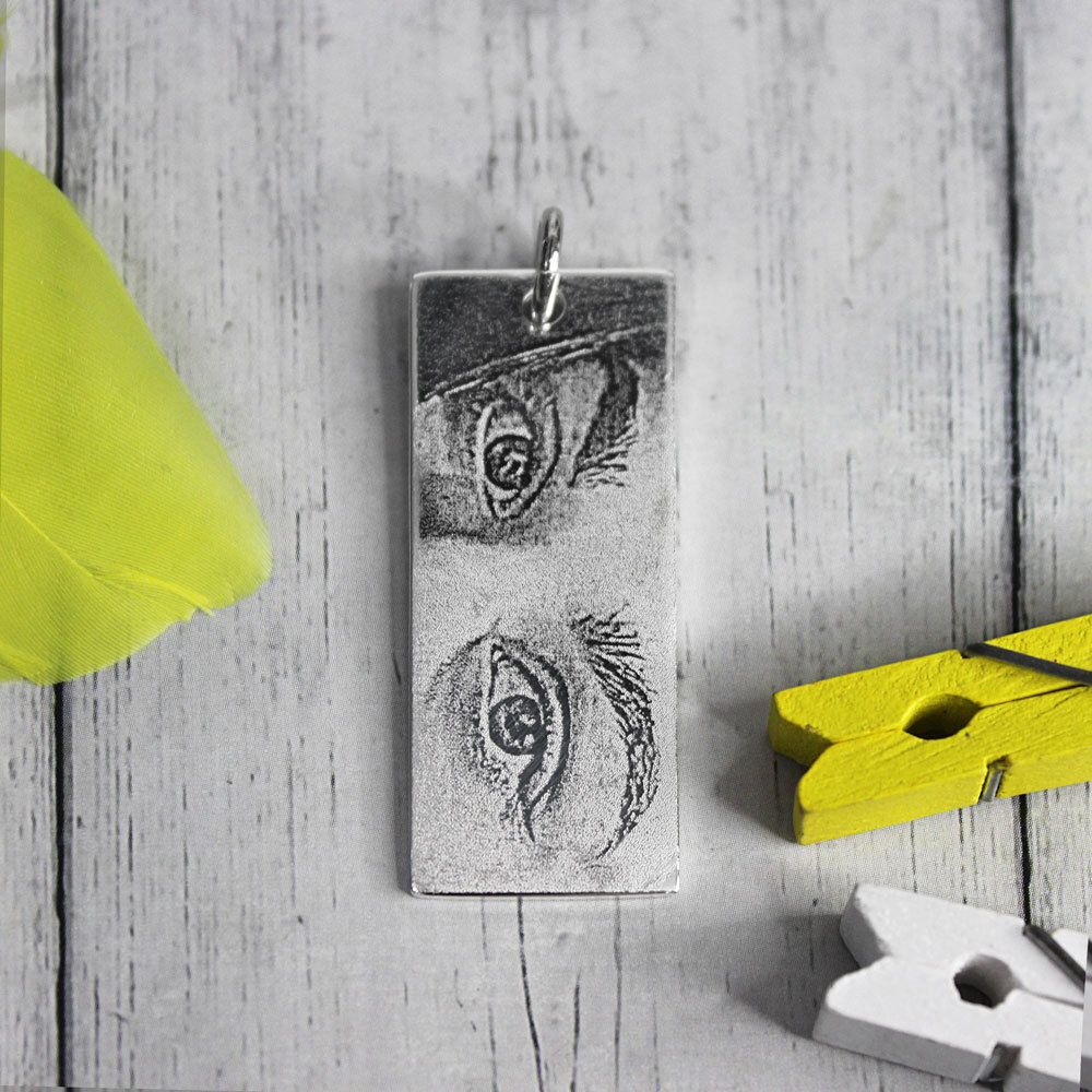 Серебряная подвеска с гравировкой фотографии на заказ