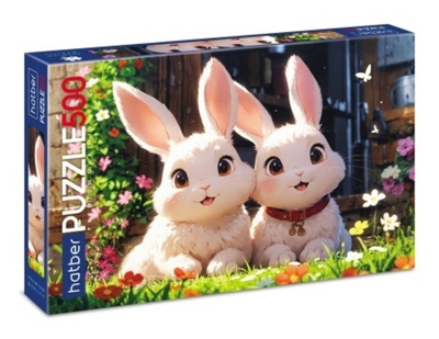 "Premium" ПАЗЛЫ для детей 500 элементов А2ф 480х330мм -Беленькие ушки-