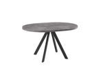 Стол МАМАДОМА Рондо М D100, Дымчатая керамика/черный