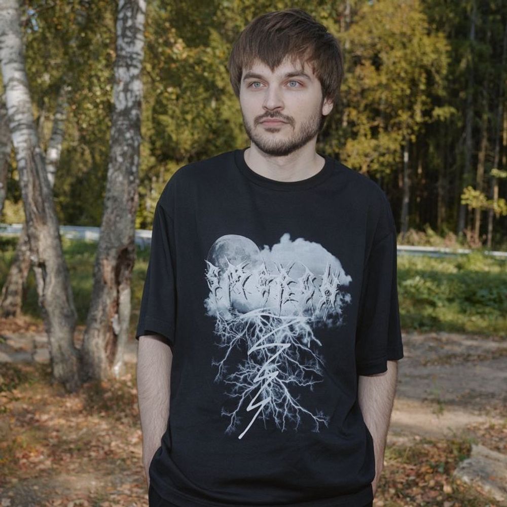 Футболка Смерч Оверсайз Принт #7 черная