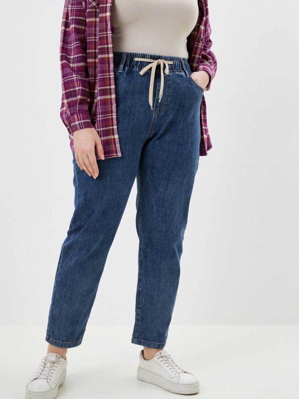 Джинсы на резинке больших размеров